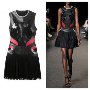Alexander Wang Runway Pleated Leather Dress
